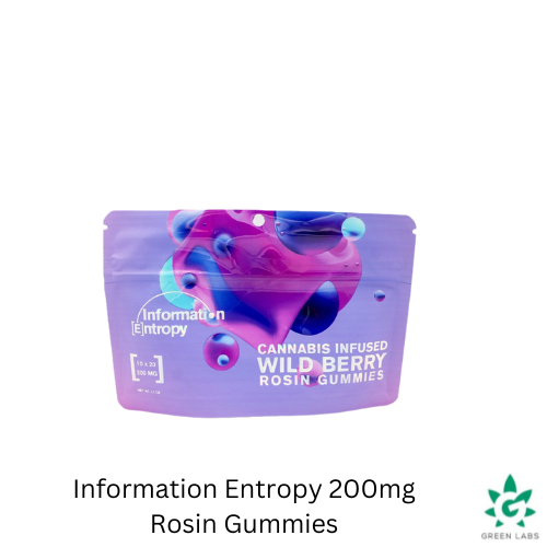 Photograph of product: (REC) Information Entropy 200mg Rosin Gummies - Wild Berry