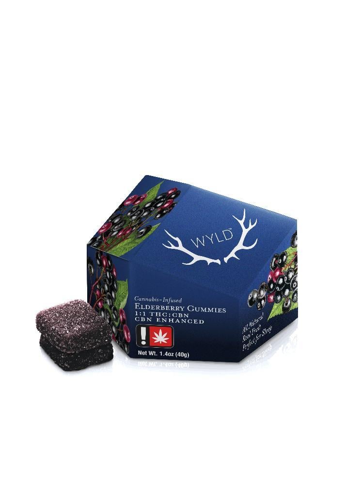 Photograph of Product: Elderberry 2:1 CBN + Indica Enhanced Gummies | 100mg THC:50mg CBN