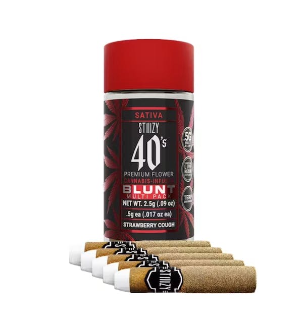 Photograph of product: 2.5G Mini Blunts Infused 40's Strawberry Cough (5PK) - Strawberry Cough