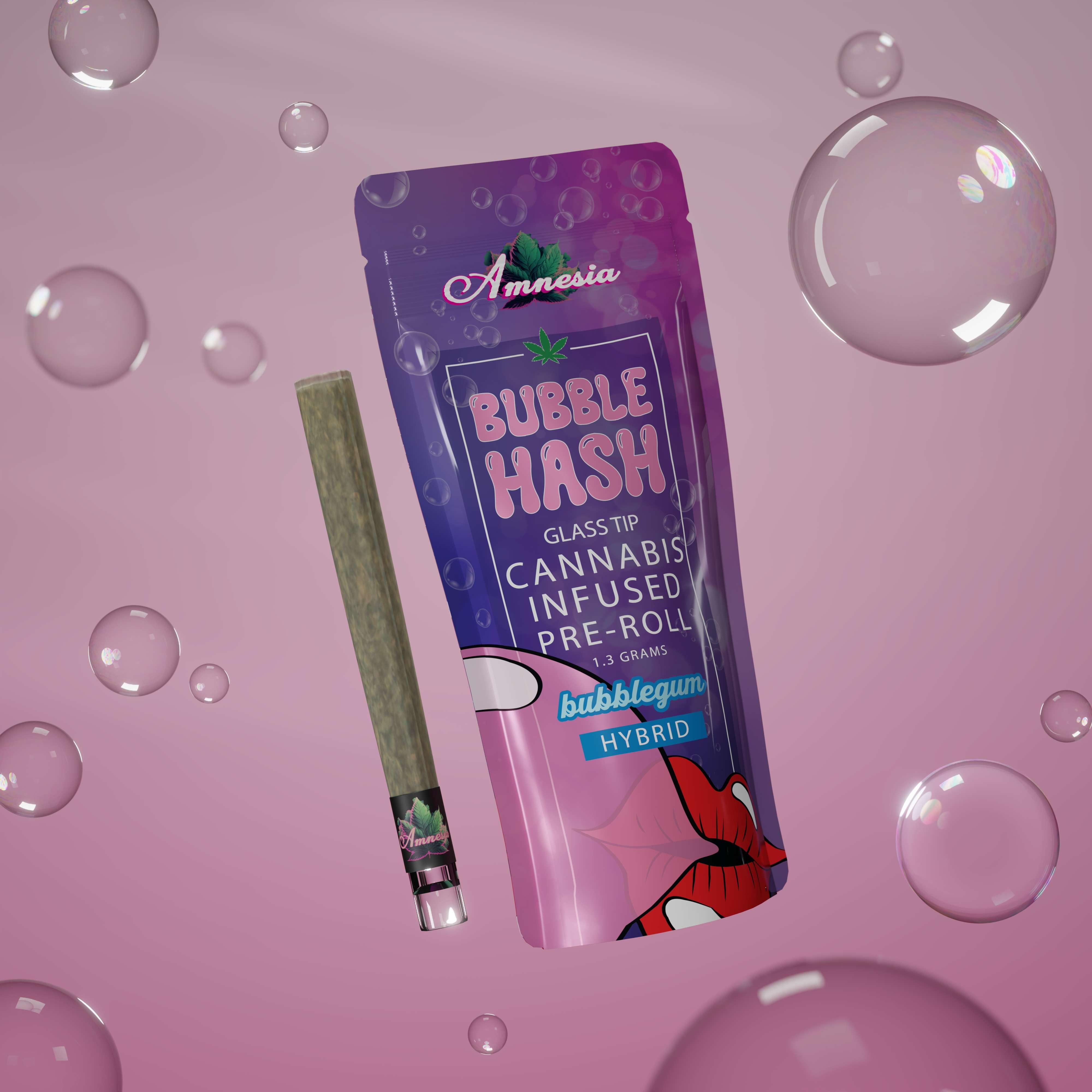 Photograph of product: Amnesia - 1.3g Bubble au chocolat Infused Preroll - Bubblegum