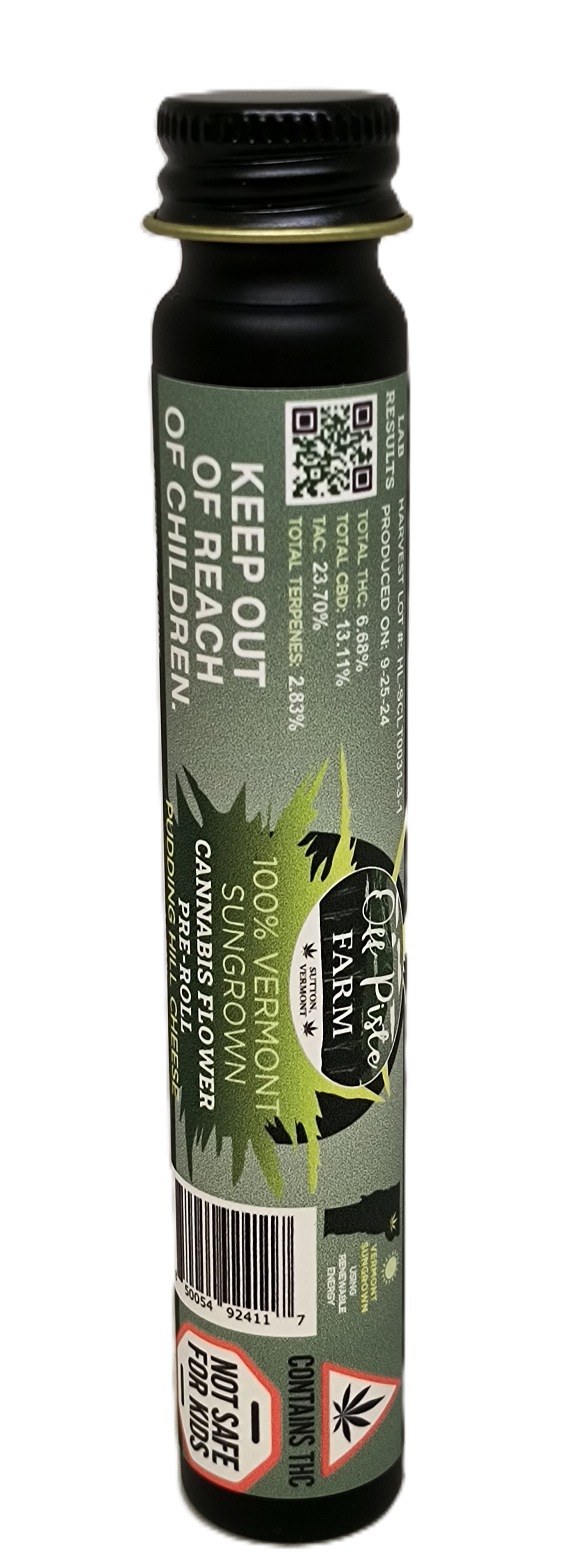 Photograph of product: Pudding Hill Cheese Pre-Roll | Off Piste Farms