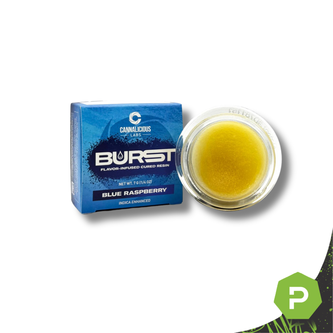 Photograph of product: Cannalicious | 7g Flavor Infused Cured Resin | Blue Raspberry
