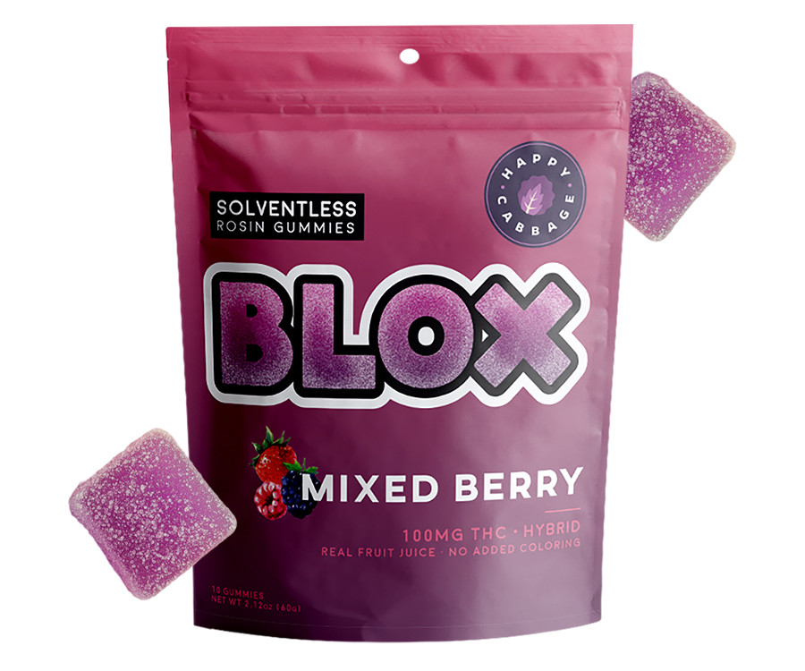 Photograph of Product: BLOX - Mixed Berry - 100mg Hybrid Solventless Rosin Gummies (Vegan & Gluten Free)