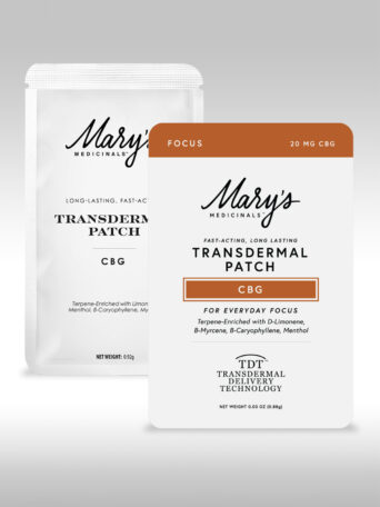 Photograph of product: Marys Medicinals - Transdermal - Patches - Focus - 20mg CBG