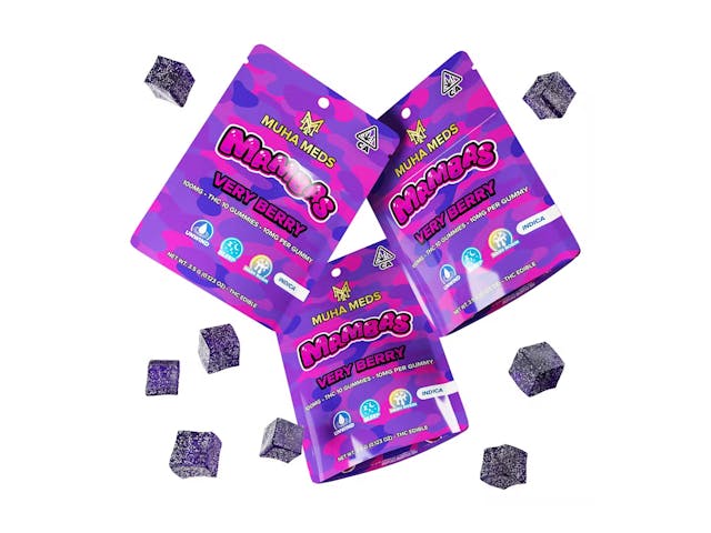 Photograph of product: Mambas | Very Berry | 100mg au chocolat Rosin Gummies - 