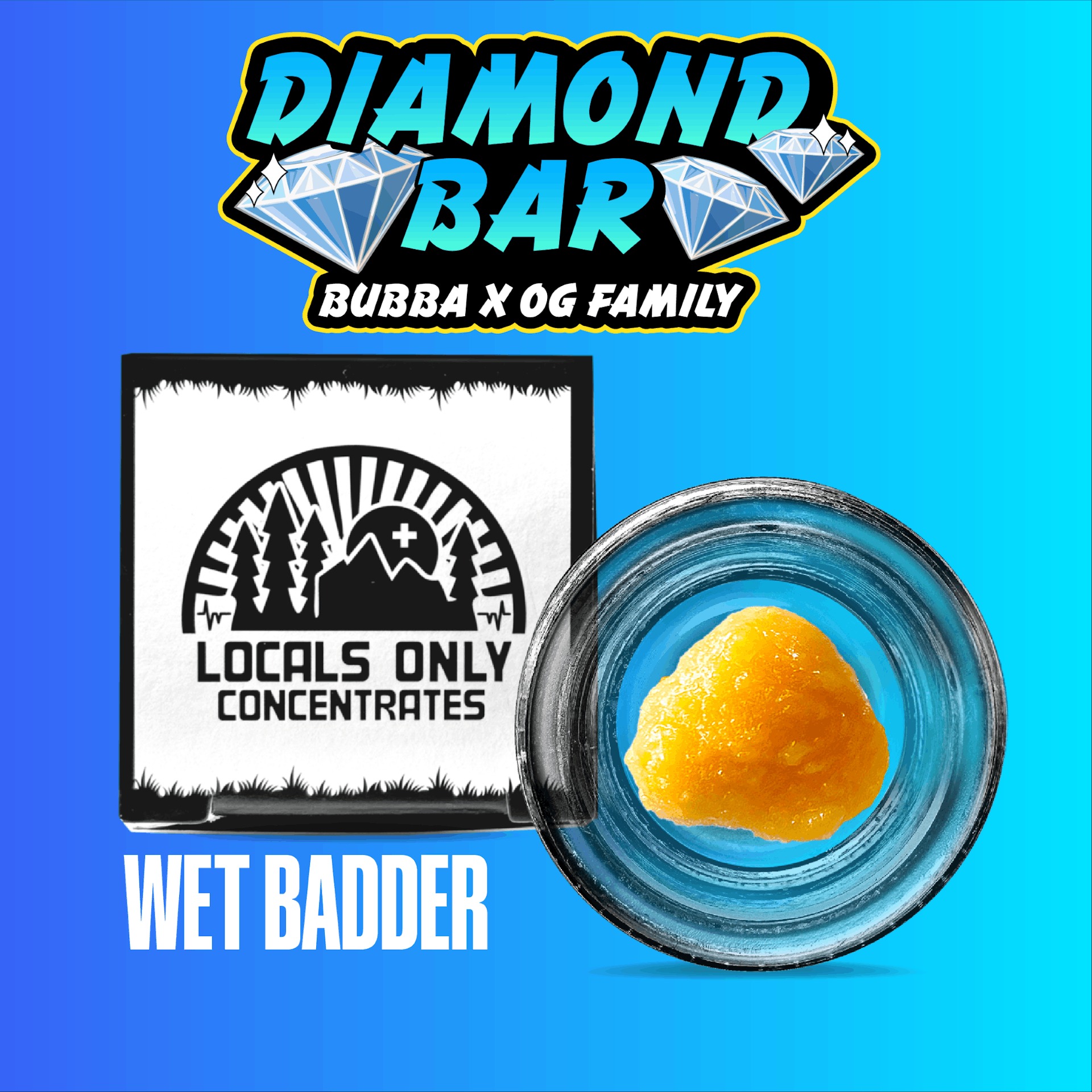 Photograph of product: Locals Only - Diamond Bar Wet Badder - 1g