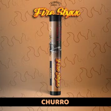 Photograph of product: GLORIOUS | ICC | Infused Preroll | FIRE STYXX | Churro