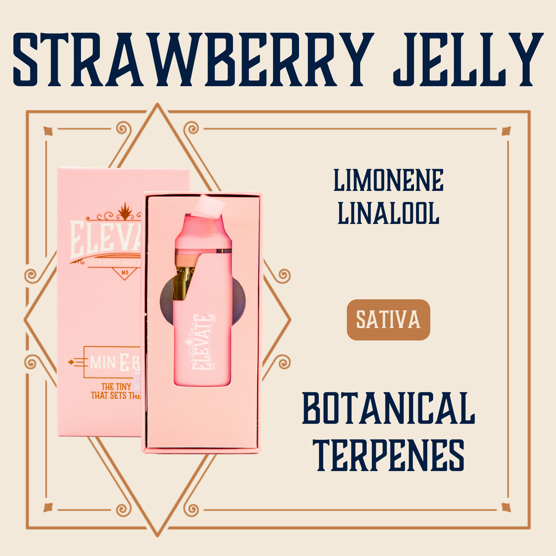 Photograph of product: Strawberry Jelly Limited Edition Botanical Min-E-Bar | 0.5g