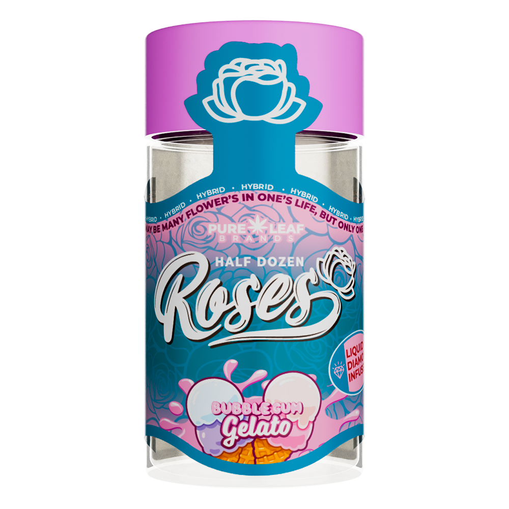 Photograph of product: Roses Bubblegum Gelato Infused Pre-Roll 6-Pack | 6 x 0.6g
