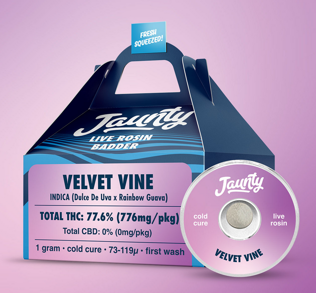 Photograph of product: Jaunty: Velvet Vine - Extract Cold Cure Badder