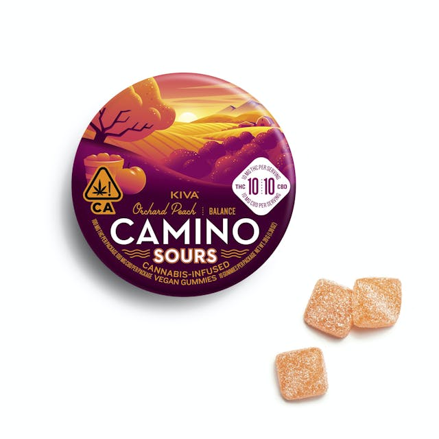 Photograph of product: Sours | Orchard Peach | CBD Balance | 100mg Gummies