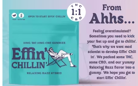 Photograph of product: Effin' Edibles 10pk/100mg- Relaxing Razz