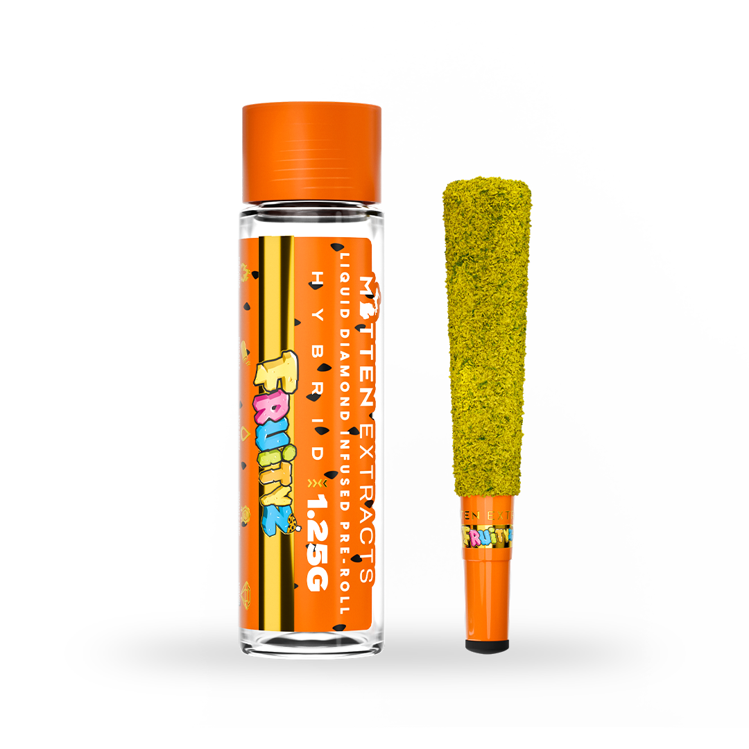 Photograph of product: Mitten Extracts | Infused 1.25g Pre Roll | Fruityz (Hybrid)