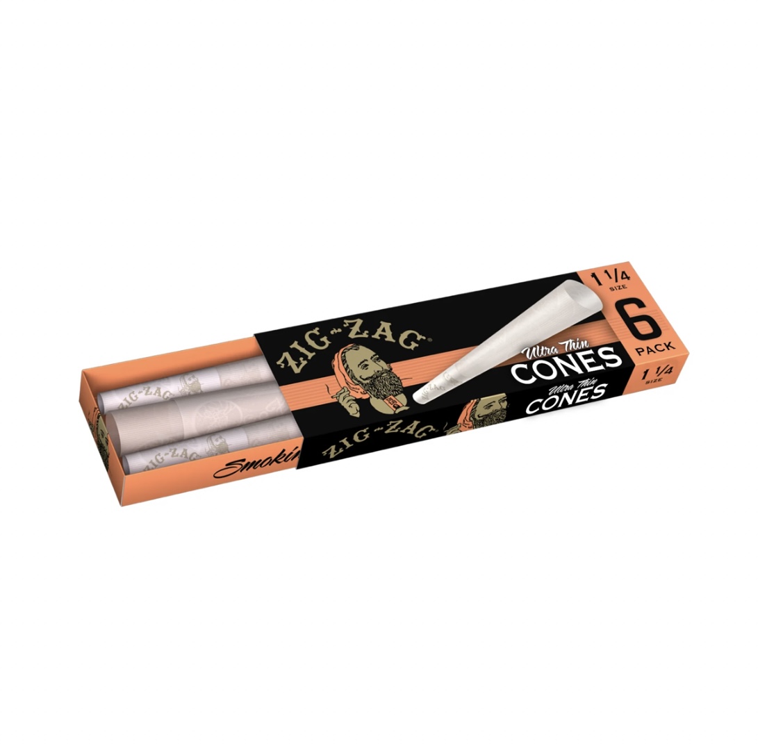 Photograph of product: Zig Zag: Ultra Thin Cones 6-Pack 1 1/4