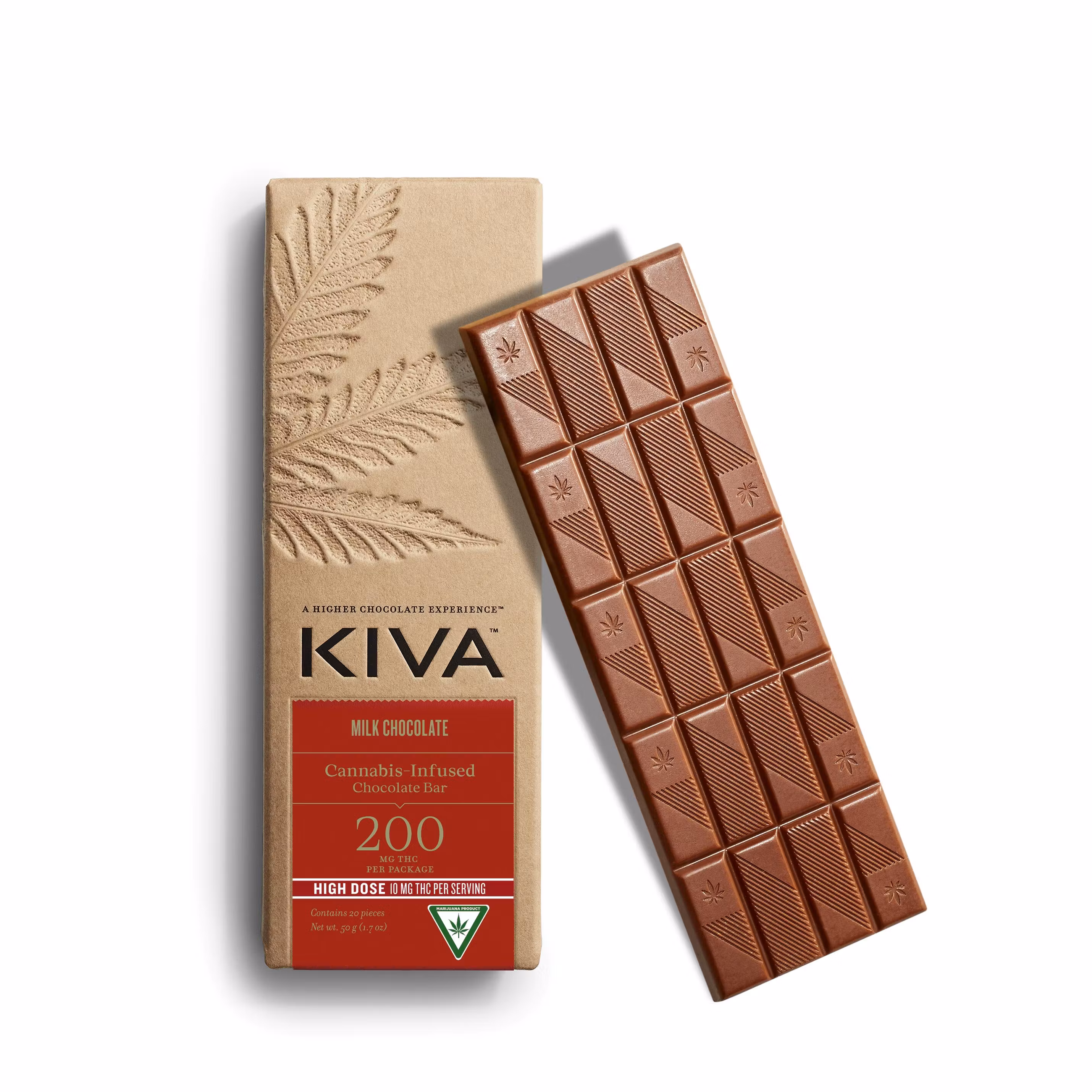 Photograph of product: Kiva | Milk Chocolate | 200mg | Chocolate Bar