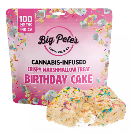 Photograph of product: Birthday Cake Crispy Marshmallow Treat [I] | 100mg TH-oui | Big Pete's