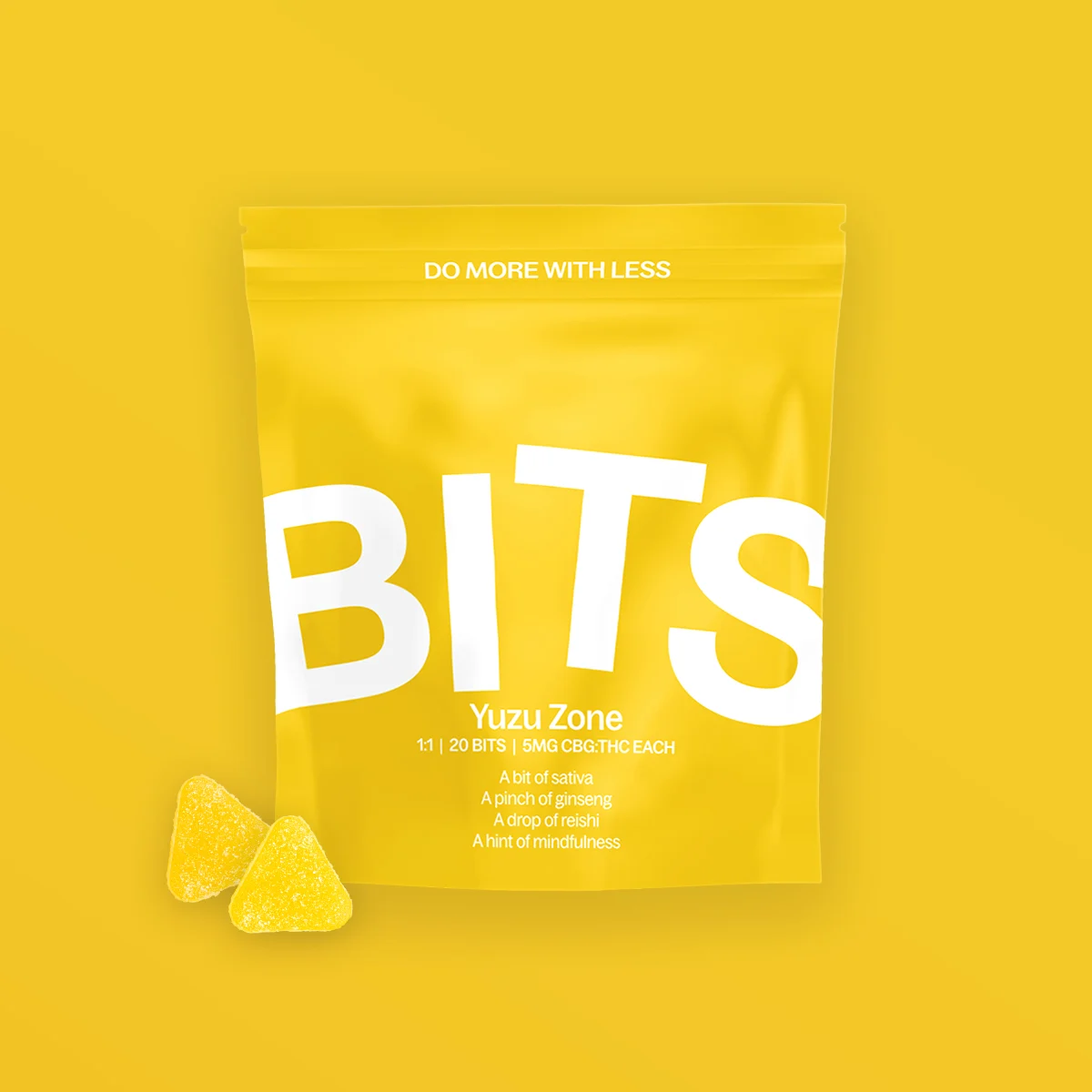 Photograph of Product: BITS Gummies Yuzu Zone 1:1 CBG 100mg
