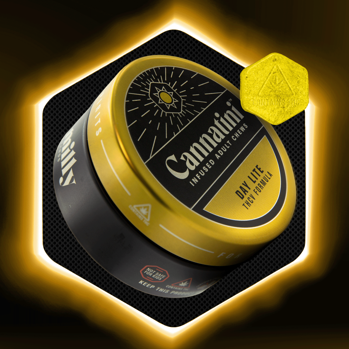 Photograph of product: CANNATINI | TH-ouiVA Sunrise Peach Tequila chews Chews | Oui'd RSO | 200mg 20pk|