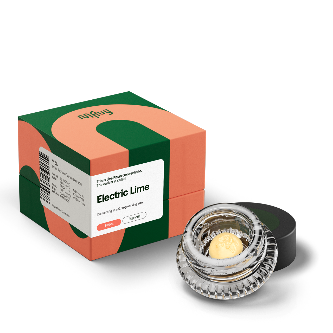 Photograph of product: Electric Lime | 1g Live Resin Badder