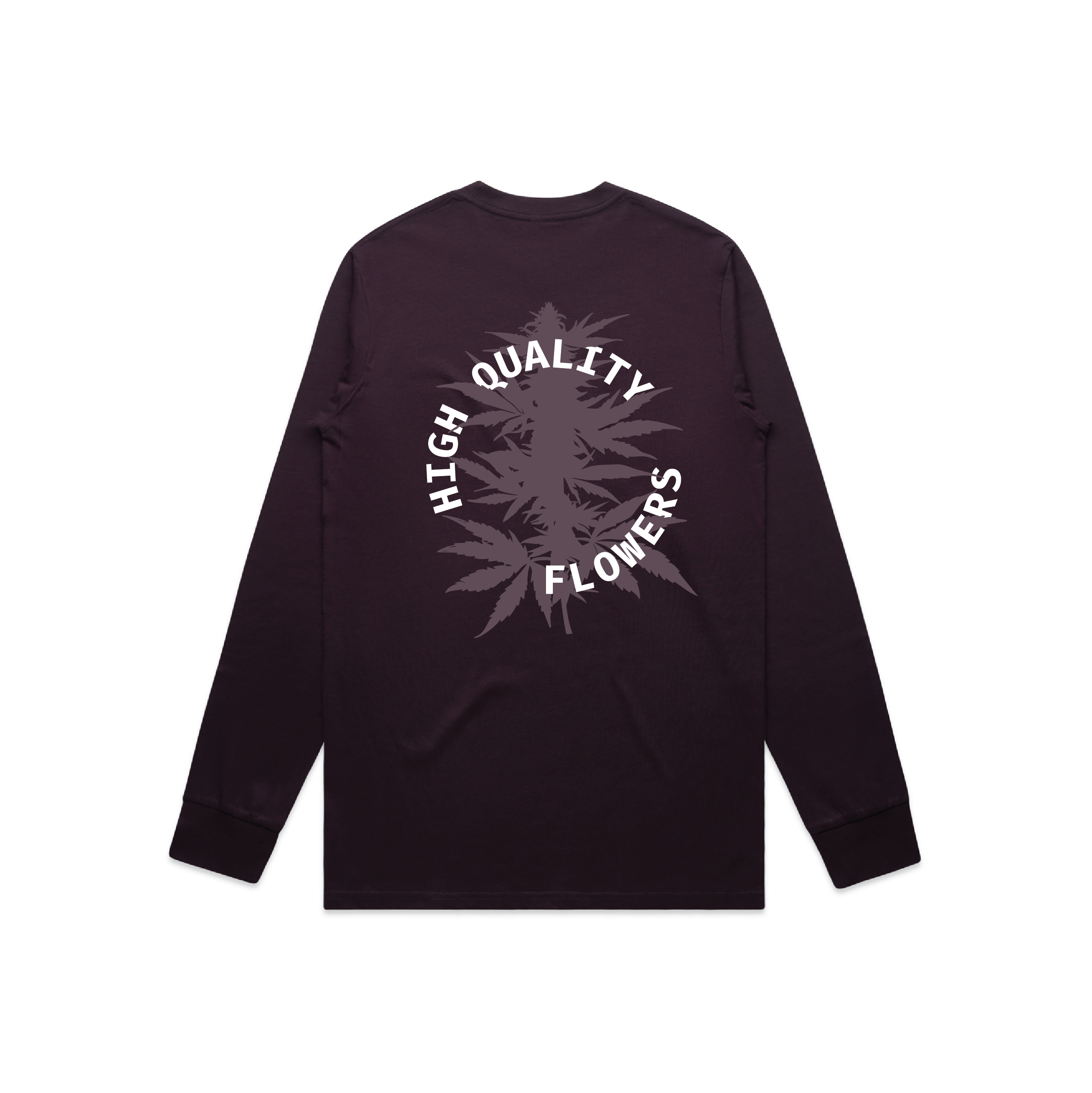 Photograph of Product: Flowers Long Sleeve Tee - Plum - Large