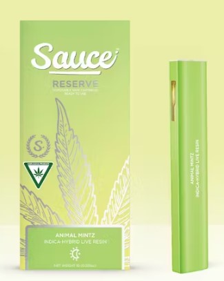 Photograph of product: Animal Mints | Disposable | 1g | Live Resin | Sauce Essentials