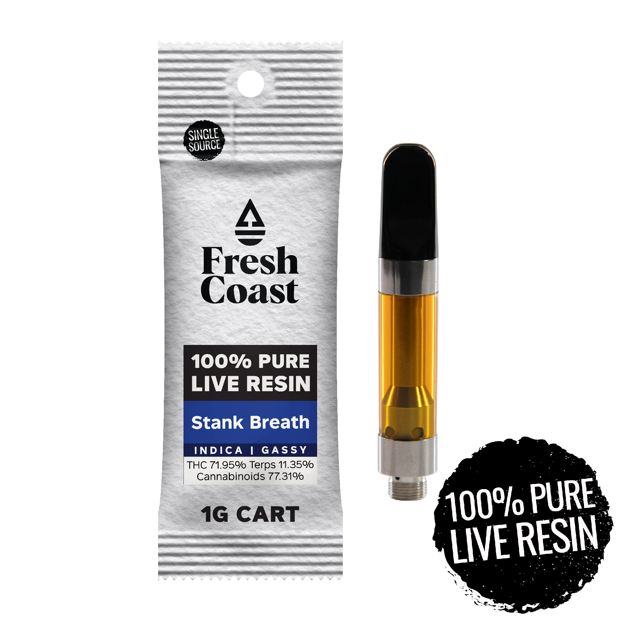 Photograph of Product: Fresh Coast - Stank Breath Live Resin Cartridge 1g