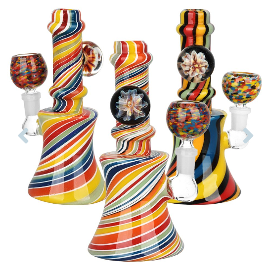 Photograph of product: Flowering Spirals Glass Water Pipe | 5.5" | 10mm F