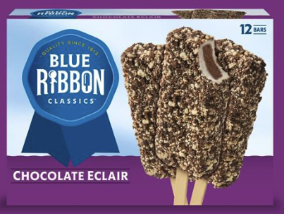 Photograph of product: BLUE RIBBON CHOCOLATE ECLAIR BAR