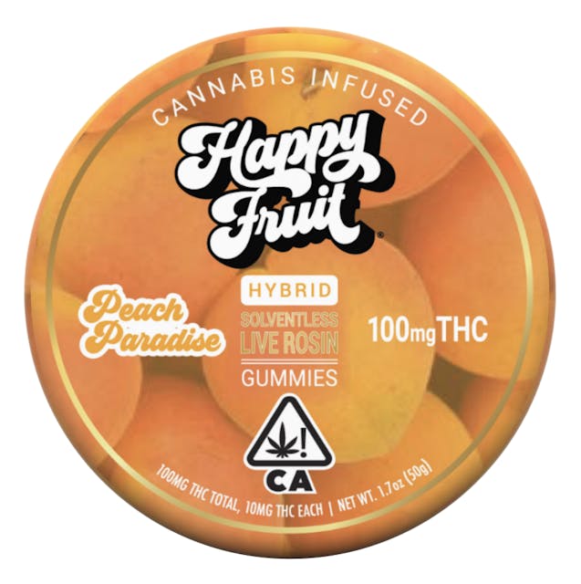Photograph of product: Peach Paradise Solventless Rosin Gummies 100mg - Sales Floor