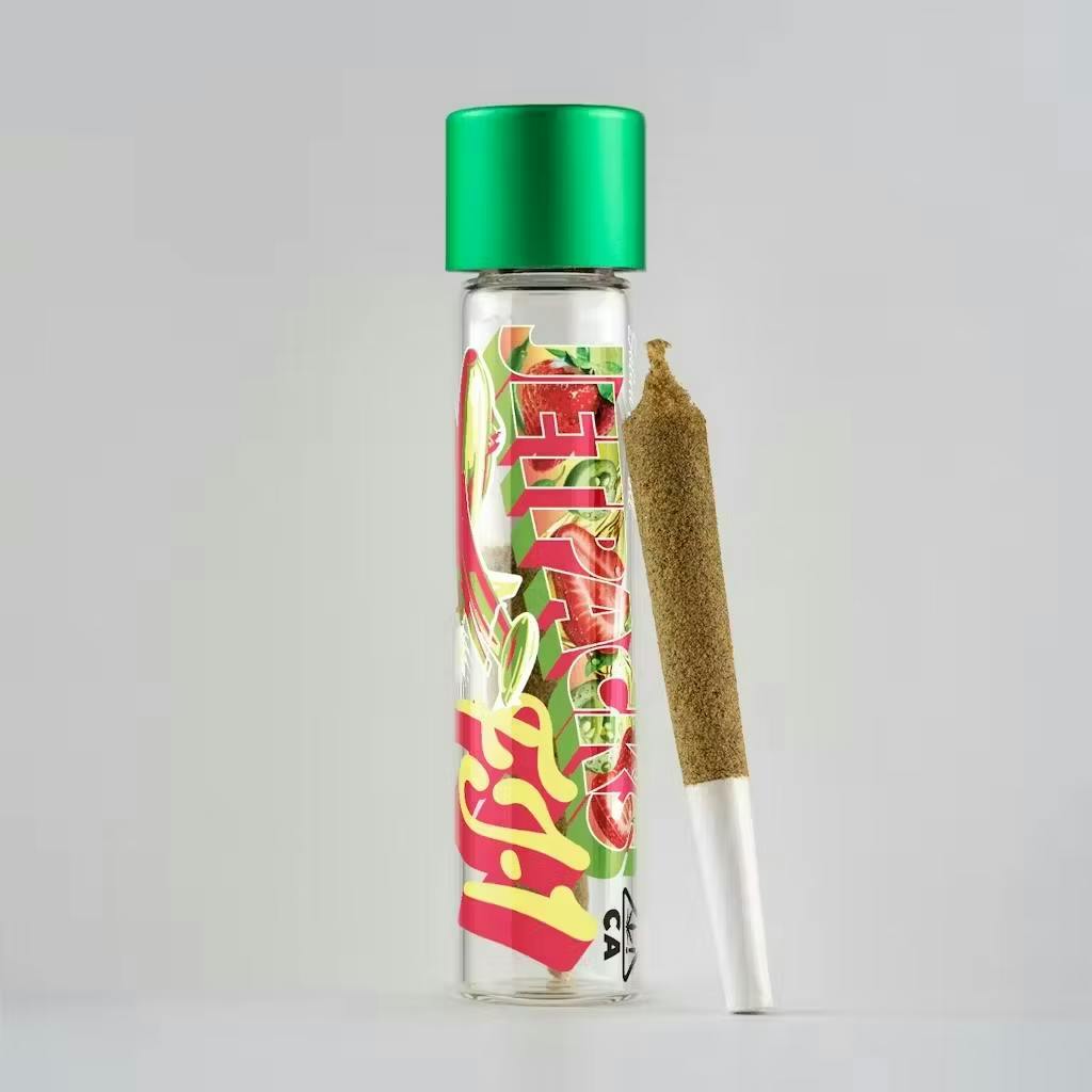 Photograph of product: JetPacks | Strawberry Sour Diesel | FJ-1 Resin Infused Pre Roll | 1g