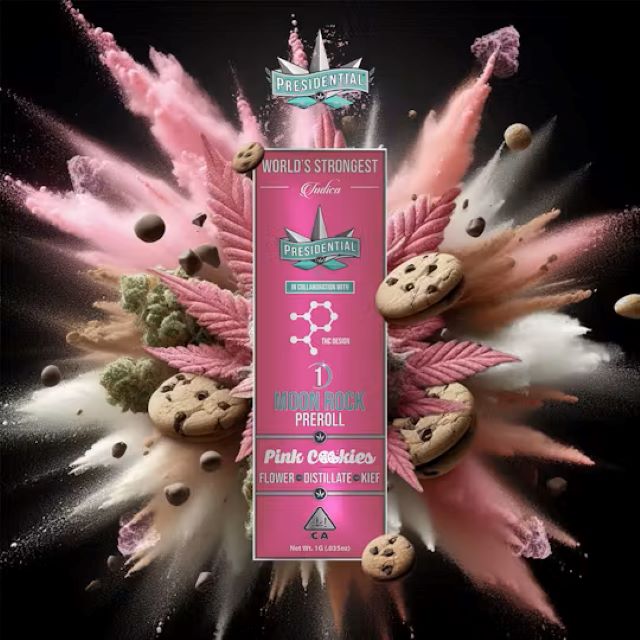 Photograph of product: PRESIDENTIAL | PINK COOKIES - 1G PREROLL