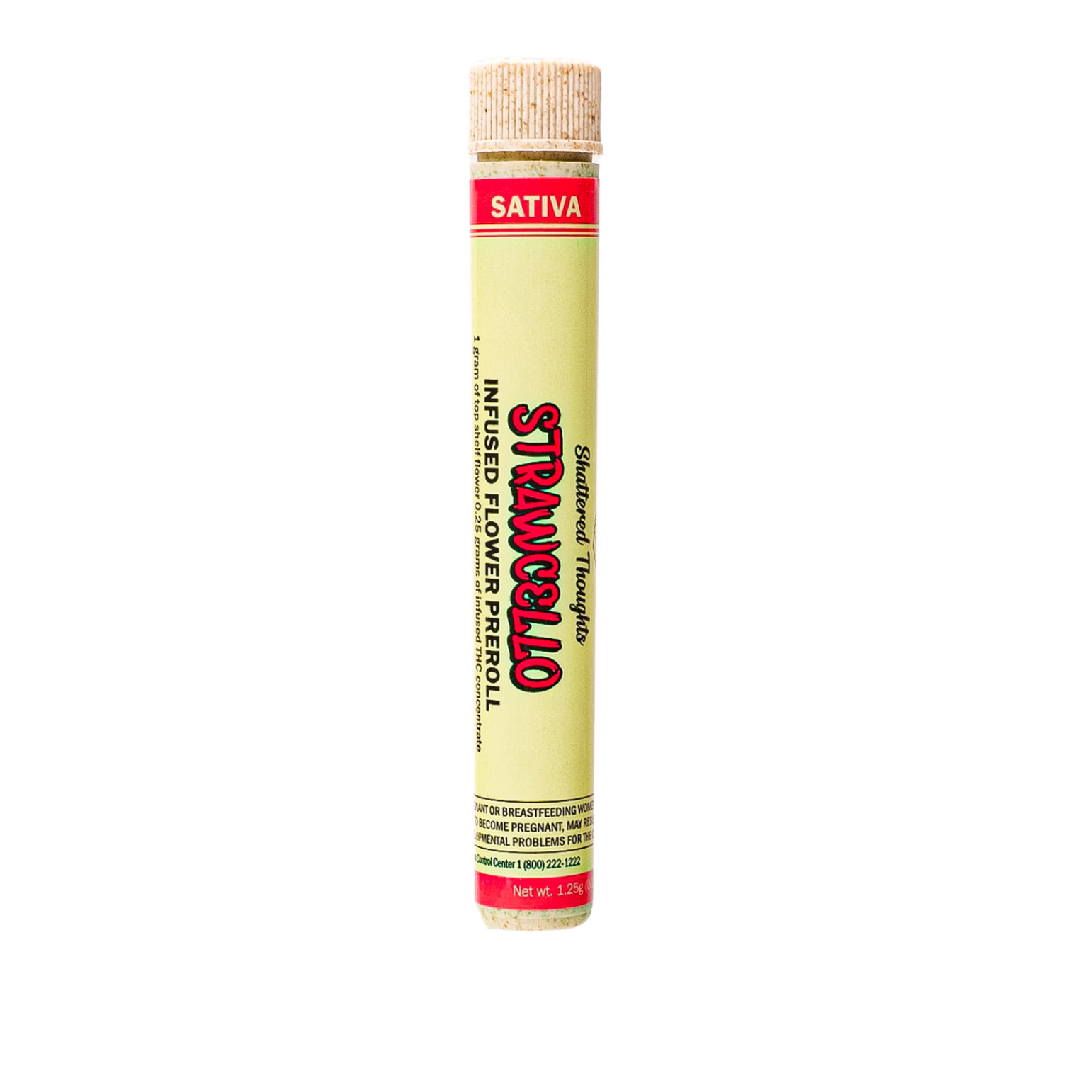 Photograph of product: 1.25g | Strawcello | Infused Pre-Roll