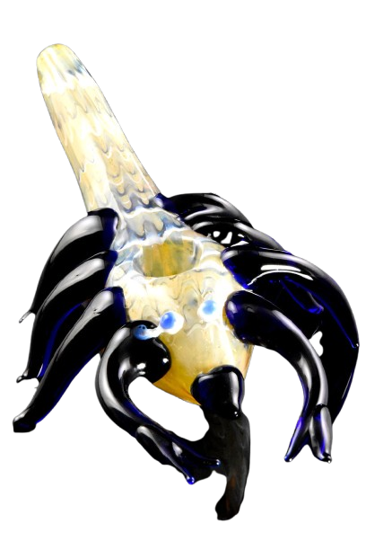 Photograph of product: CRCL | 7" Color Changing Raked Glass Scorpion Pipe (Ap310)