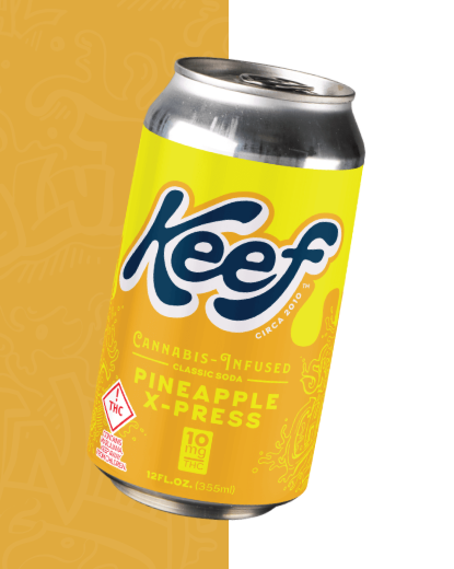 Photograph of product: Keef Classic Soda 10mg Pineapple X-Press