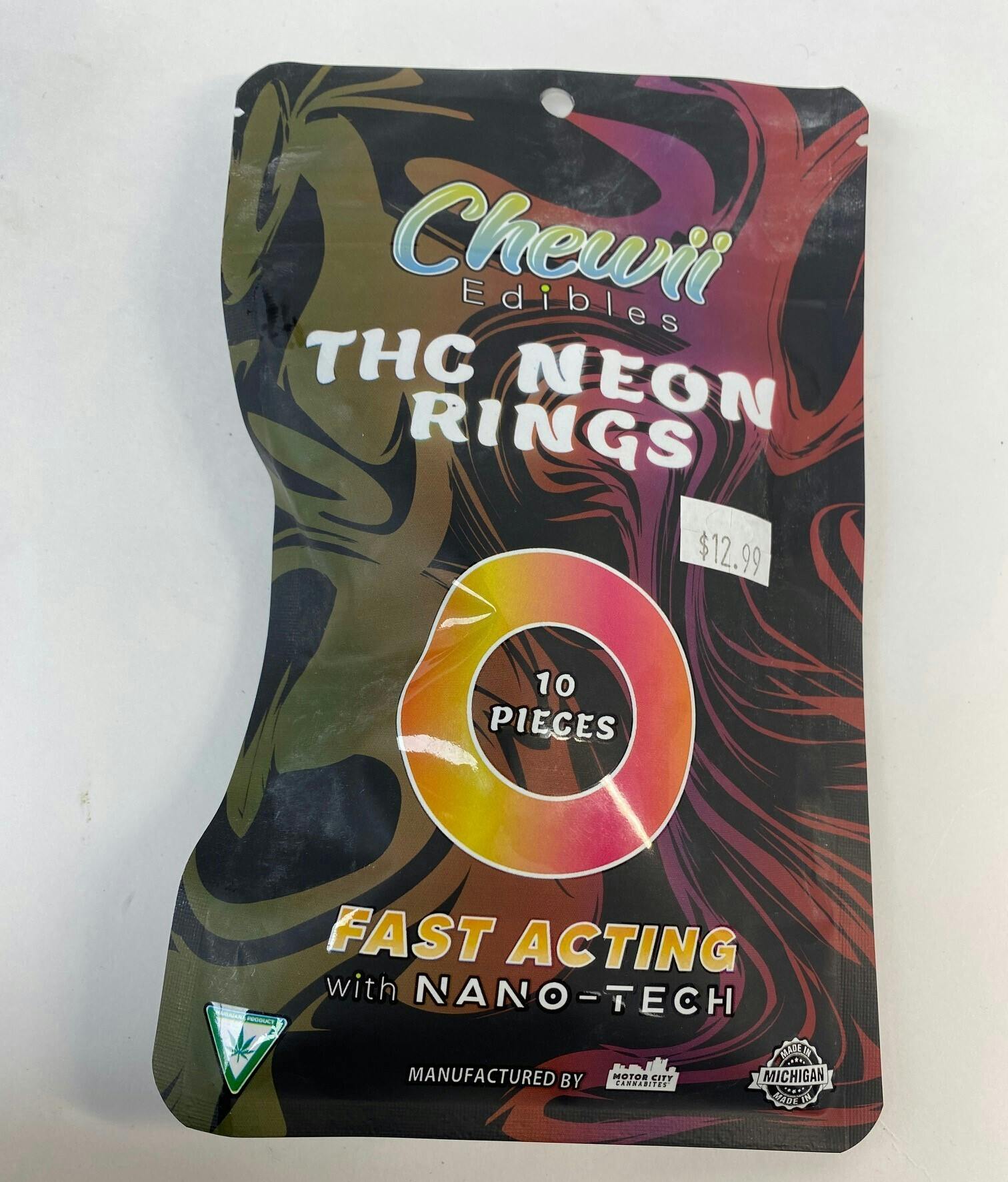 Photograph of product: Chewii | Neon Rings | 100 mg