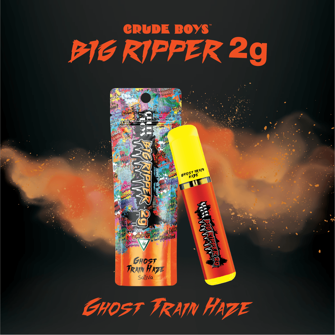 Photograph of product: Ghost Train Haze Disposable Vape | 2g - Crude Boys