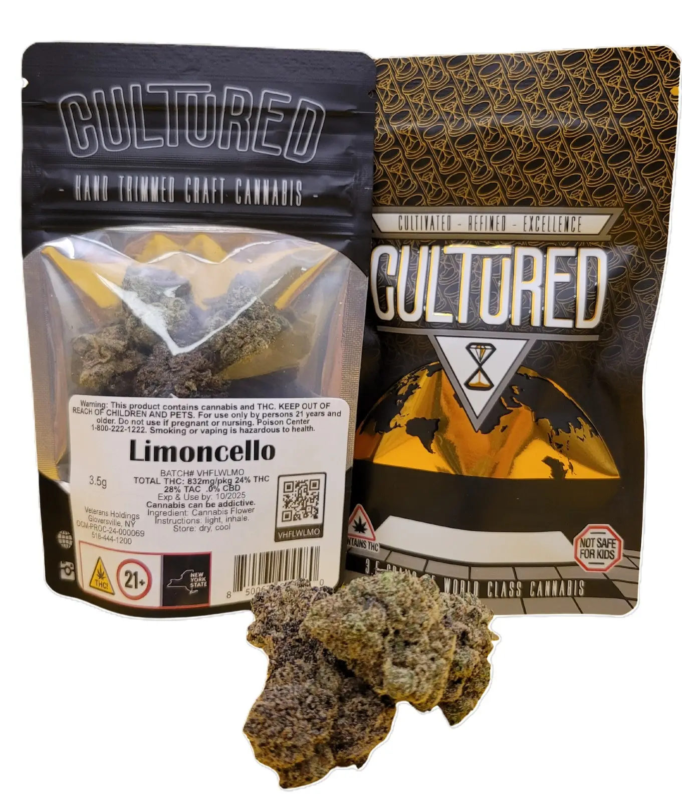Photograph of product: Cultured | Flower Mylar Bag | Limoncello - 3.5g