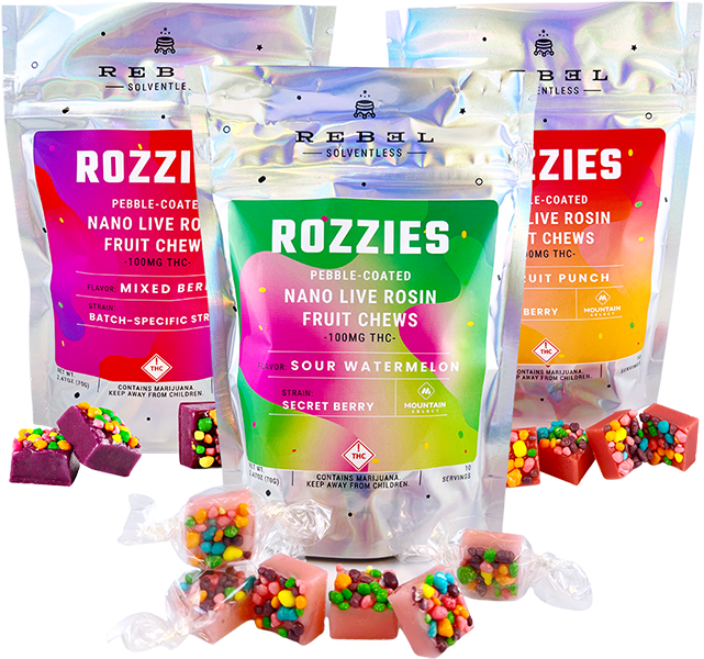 Photograph of product: Rozzies 100mg Gummies STRAWBERRY WATERMELON