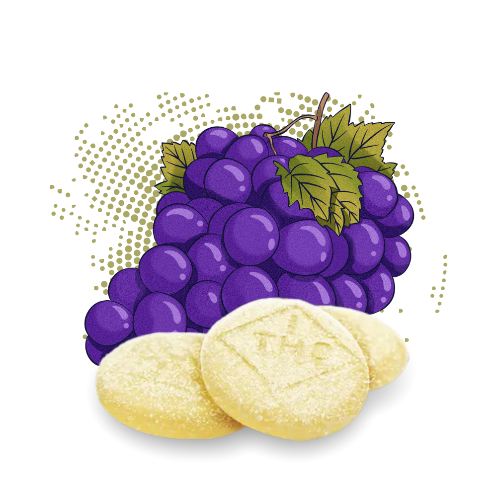 Photograph of product: Grape - C-Bite - Rosin - 100mg - 10ct