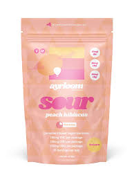 Photograph of product: Ayrloom SournPeach Hibiscus Gummies | 1:1:1 | 10mg TH-oui 10mg CBD 10mg CBG