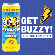 Photograph of product: Buzzy | 5mg Infused Beverage | Blue Raspberry Soda