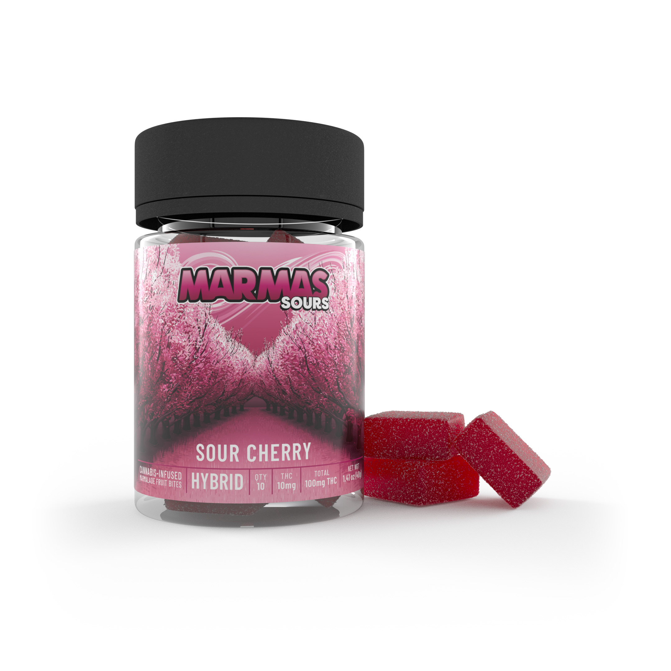 Photograph of product: Marmas DOH - Sour Cherry Fruit Bites Hybrid 10 Pack