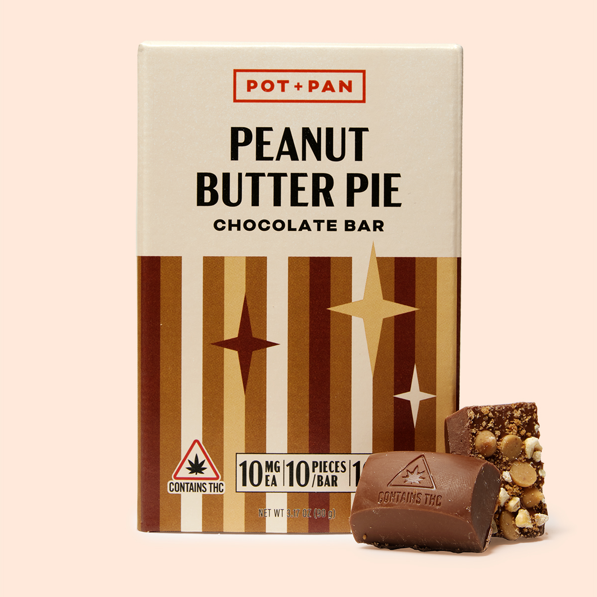 Photograph of Product: Pot+Pan - Peanut Butter Pie - Chocolate Bar - 100mg