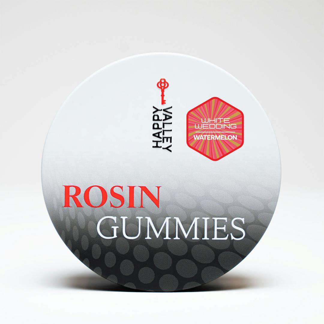 Photograph of product: White Wedding Watermelon Rosin Gummies 100mg
