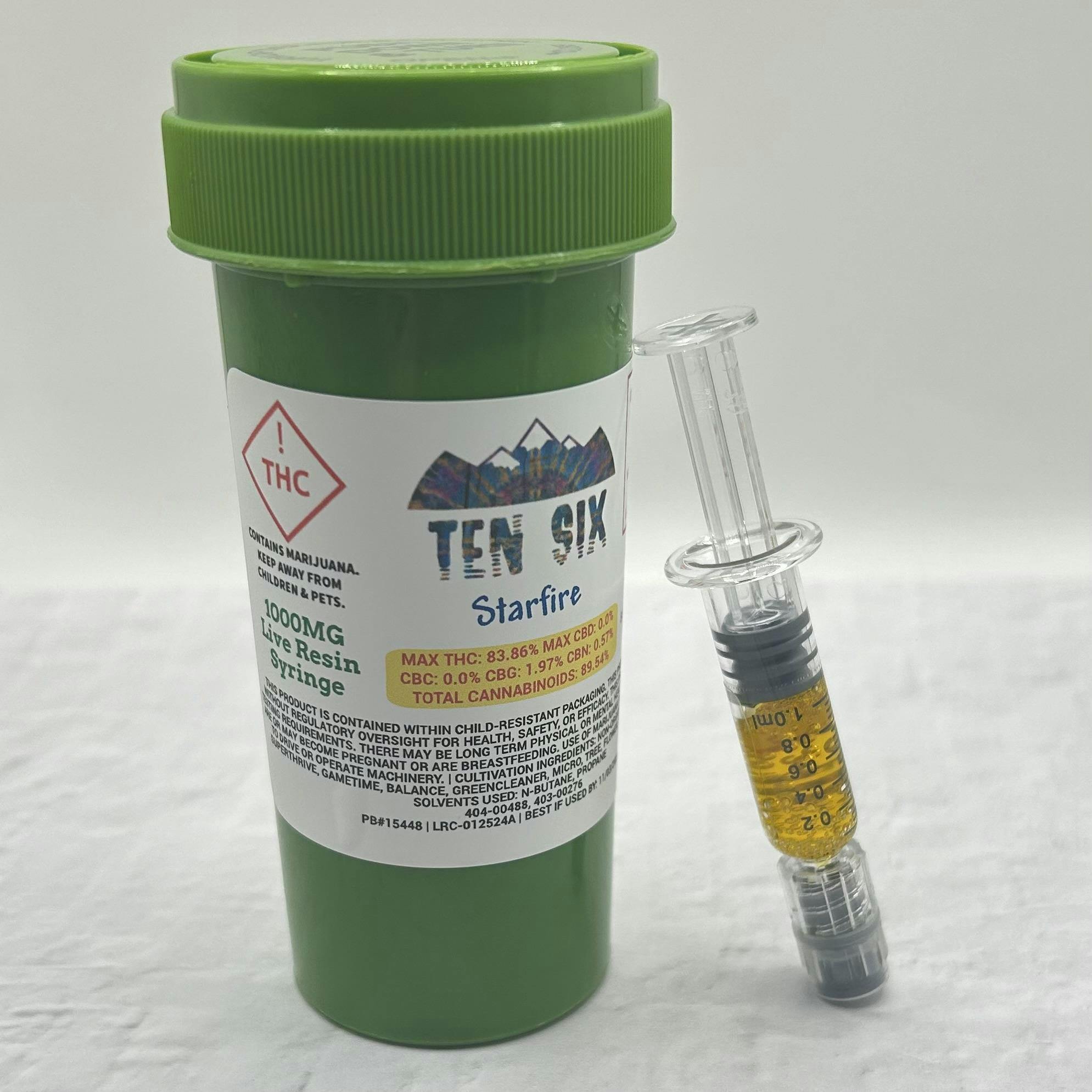 Photograph of product: Ten Six Live Resin Syringe 1g