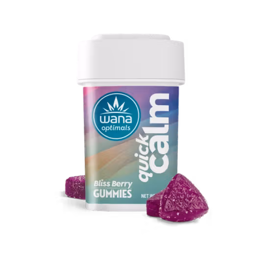 Photograph of product: Quick Calm Bliss Berry 10:10:1 Gummies