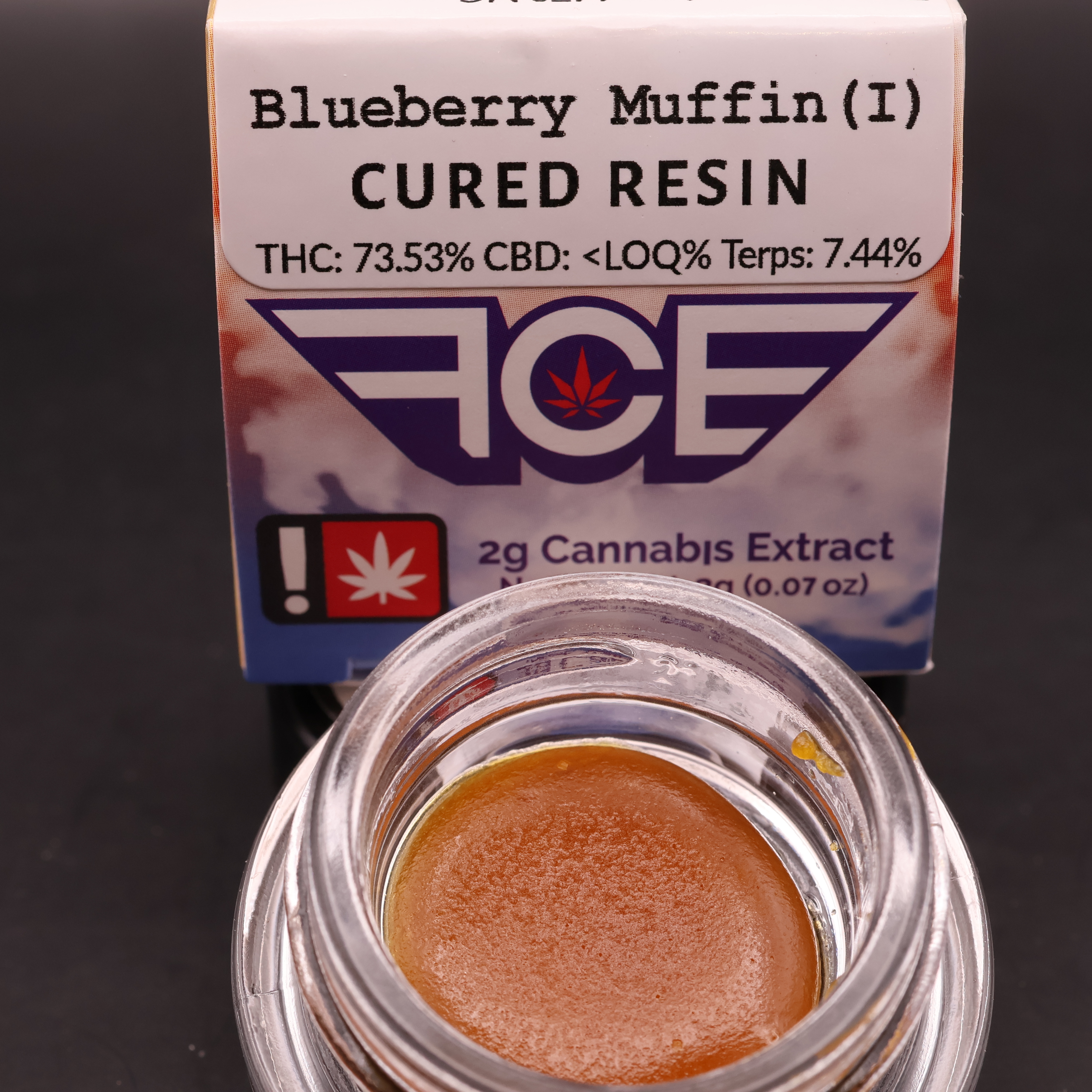 Photograph of product: Blueberry Muffin Cured Resin Dab (FCE)
