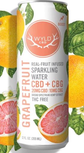 Photograph of product: Wyld CBD | Grapefruit | Sparkling Water 50mg CBD