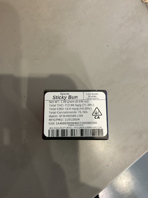 Photograph of product: Live Resin Budder - Sticky Bun - 