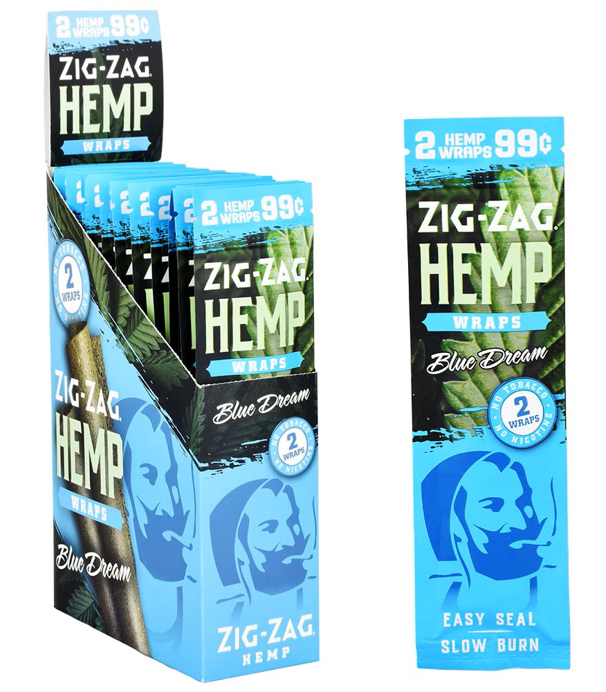 Photograph of product: Zig Zag Hemp Wraps 2pk/Blue Dream